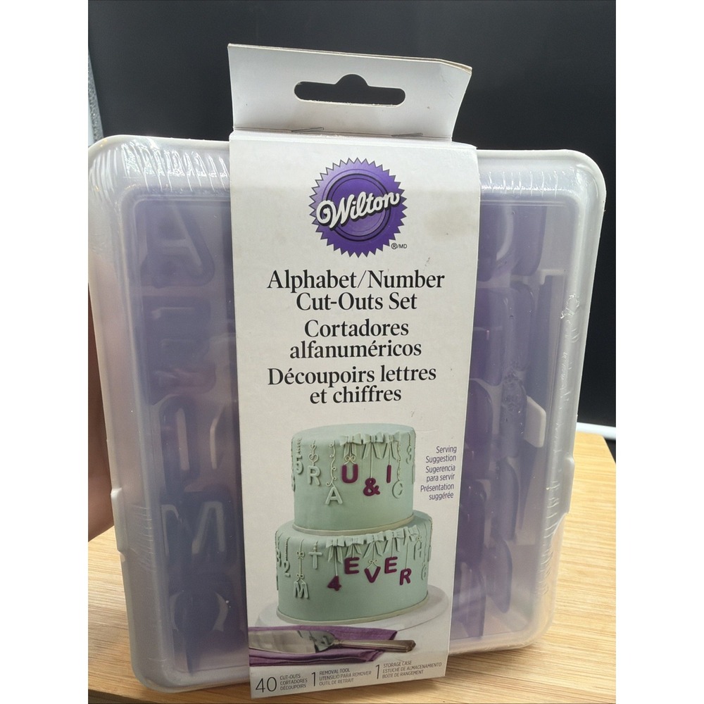 Wilton Cut With Fondant Alphabet/Number Cut-Outs Set NEW IN BOX & SEALED